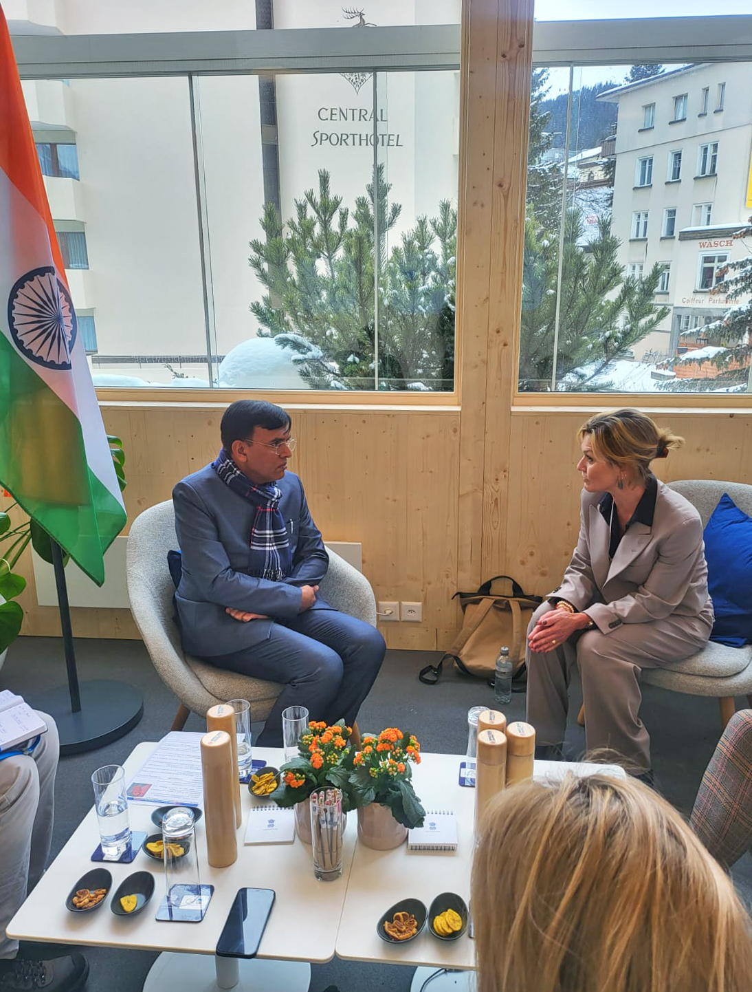 Mansukh Mandaviya meets Christina Ostberg of Ferring Pharmaceuticals