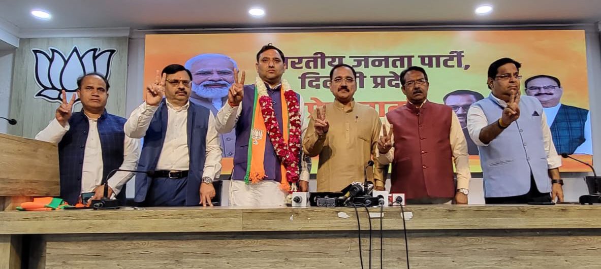 Anmol Bali AAP councillor joins BJP edited_Sehrawat Joins BJP