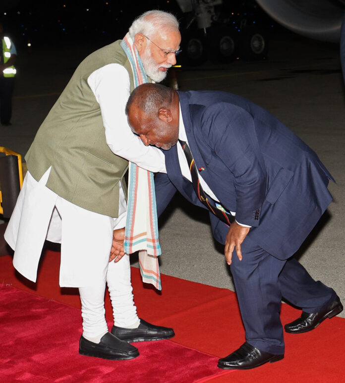PM Narendra Modi reaches Port Moresby