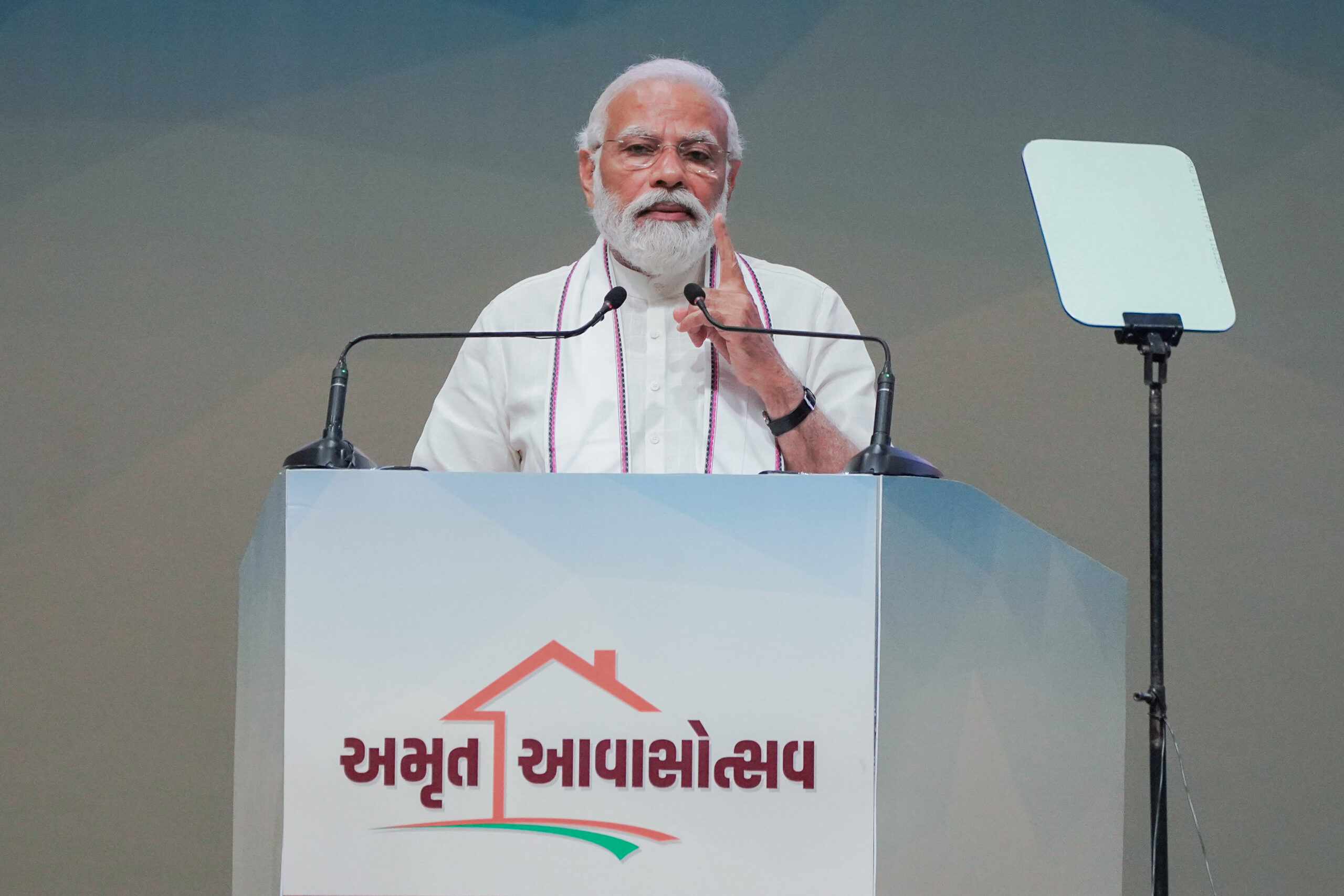 PM Narendra Modi attends the inauguration and stone-laying foundation ceremony of various projects