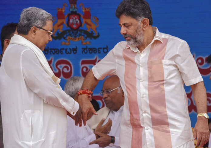 Karnataka CM Siddaramaiah and Deputy CM DK Shivakumar after taking oath