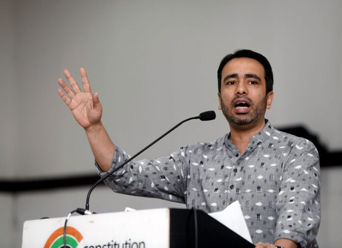 Jayant Chaudhary addresses the RLD National Annual Convention