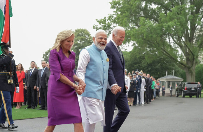 Ceremonial welcome for Prime Minister Narendra Modi