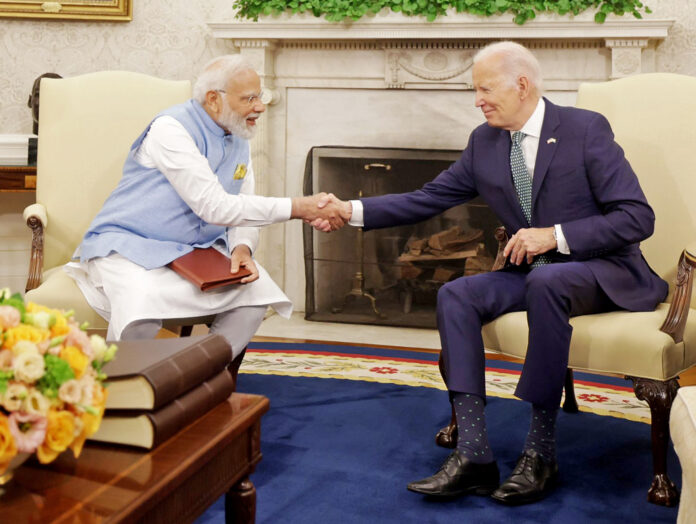 Narendra Modi and Joe Biden hold bilateral talks in the Oval Office of the White House