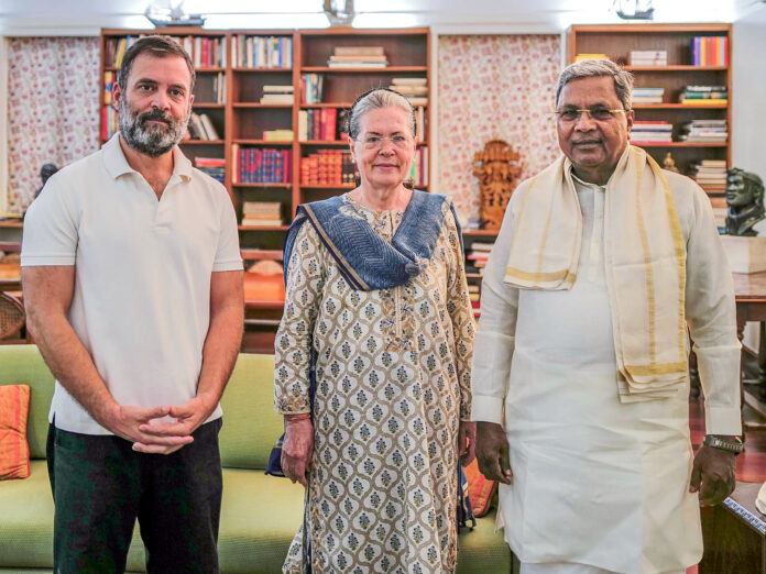 Karnataka CM Siddaramaiah calls on Sonia Gandhi and Rahul Gandhi