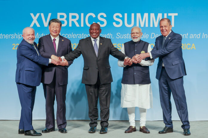 PM Narendra Modi during the BRICS Leaders Retreat Meeting