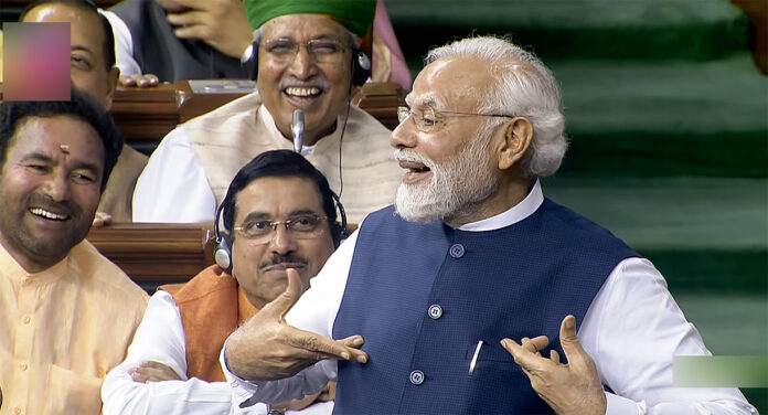 Prime Minister Narendra Modi speaks in Lok Sabha