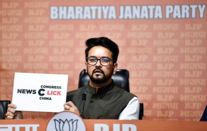 Anurag Thakur addresses a press conference