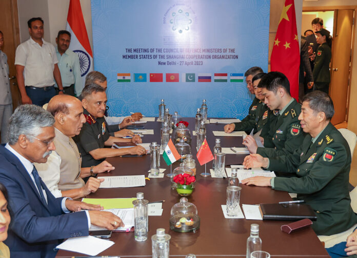 Rajnath Singh holds a bilateral meeting with Li Shangfu
