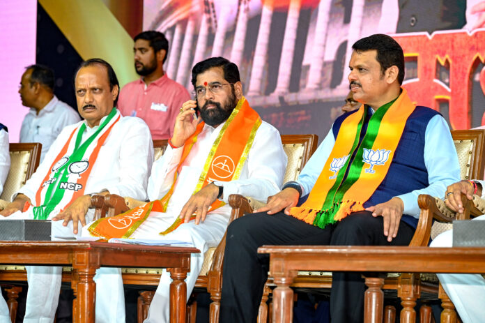 Eknath Shinde, Ajit Pawar and Devendra Fadnavis attend 'Mahayuti' meeting in Mumbai