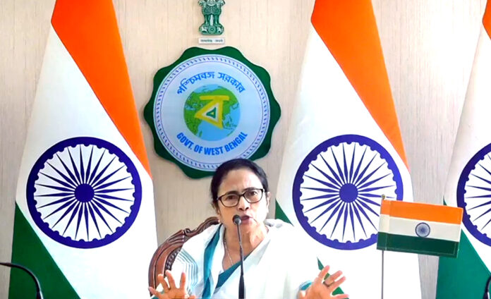 Mamata Banerjee addresses a press conference