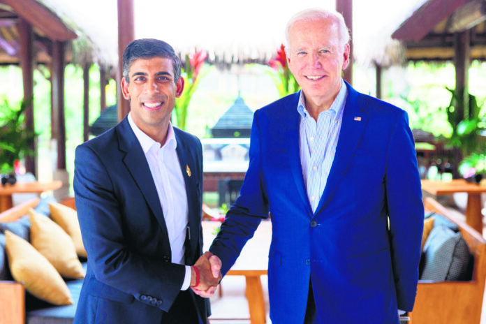 UK PM Rishi Sunak meeting with POTUS Joe Biden