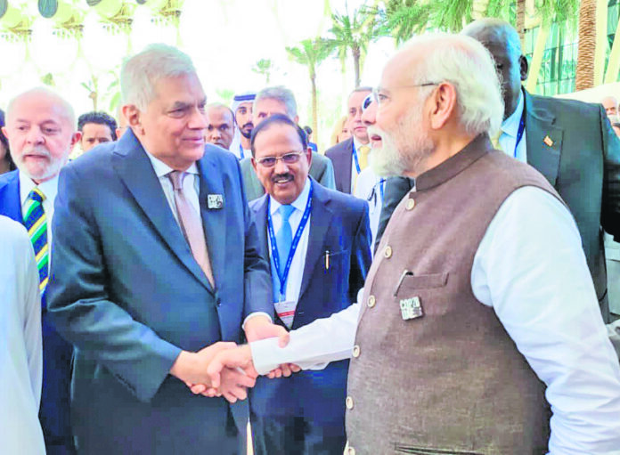 PM Modi meets Sri Lanka President Ranil Wickremesinghe at COP28