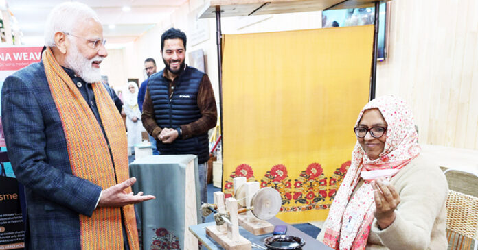 PM Narendra Modi attends the 'Viksit Bharat Viksit Jammu Kashmir' program