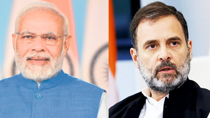 PM Narendra Modi (L) & Rahul Gandhi (R)