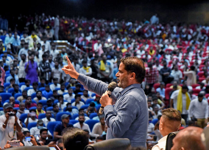 Prashant Kishor addresses the party-state level meeting