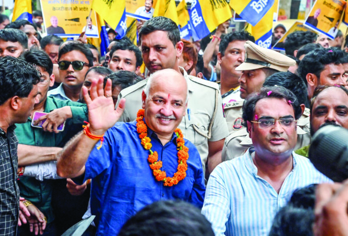 Manish Sisodia holds Padayatra
