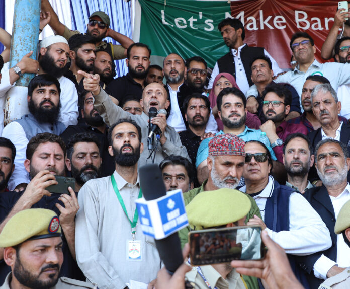 Engineer Rashid public rally in Baramulla