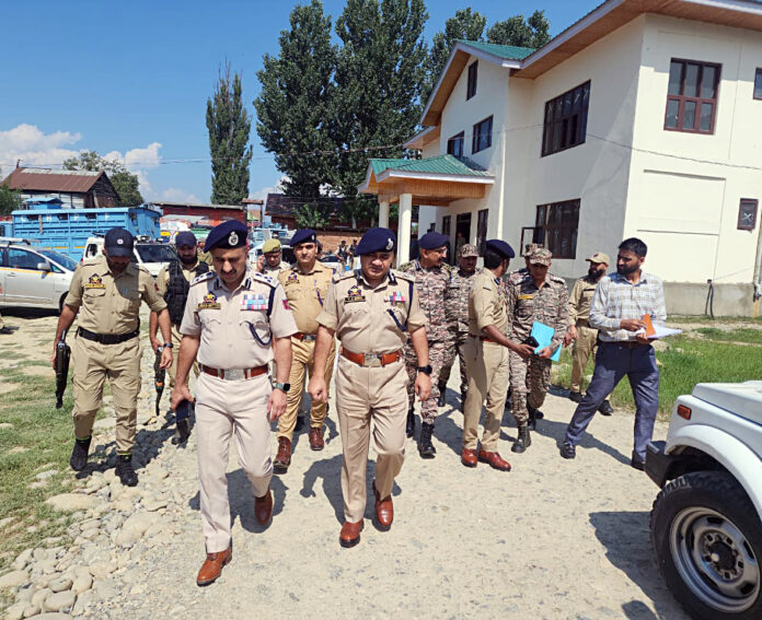 IGP Kashmir V.K. Birdi leaves after conducting a security and election review meeting ahead of J&K Assembly elections