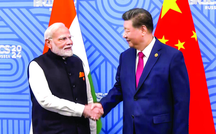 Prime Minister Narendra Modi meets Chinese President Xi Jinping on the sidelines of the BRICS Summit, in Kazan on Wednesday. ANI Prime Minister Narendra Modi meets Chinese President Xi Jinping on the sidelines of the BRICS Summit, in Kazan on Wednesday. ANI