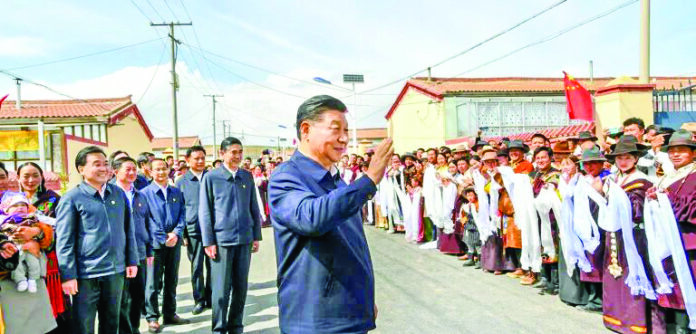 China’s President Xi Jinping during a visit to Tibet. Source: X
