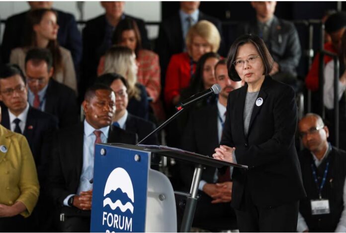 Former Taiwan President Tsai Ing-wen speaks during the annual Forum 2000 conference in Prague, Czech Republic, October 14, 2024. (File Photo) Former Taiwan President Tsai Ing-wen speaks during the annual Forum 2000 conference in Prague, Czech Republic, October 14, 2024. (File Photo)