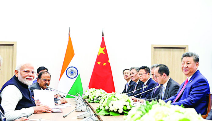 Prime Minister Narendra Modi holds a bilateral meeting with Chinese President Xi Jinping on the sidelines of the BRICS Summit, in Kazan on Wednesday. ANI Prime Minister Narendra Modi holds a bilateral meeting with Chinese President Xi Jinping on the sidelines of the BRICS Summit, in Kazan on Wednesday. ANI