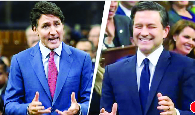 Canadian Prime Minister Justin Trudeau (Left) and Conservative leader Pierre Poilievre (Right). (File Photo) Canadian Prime Minister Justin Trudeau (Left) and Conservative leader Pierre Poilievre (Right). (File Photo)