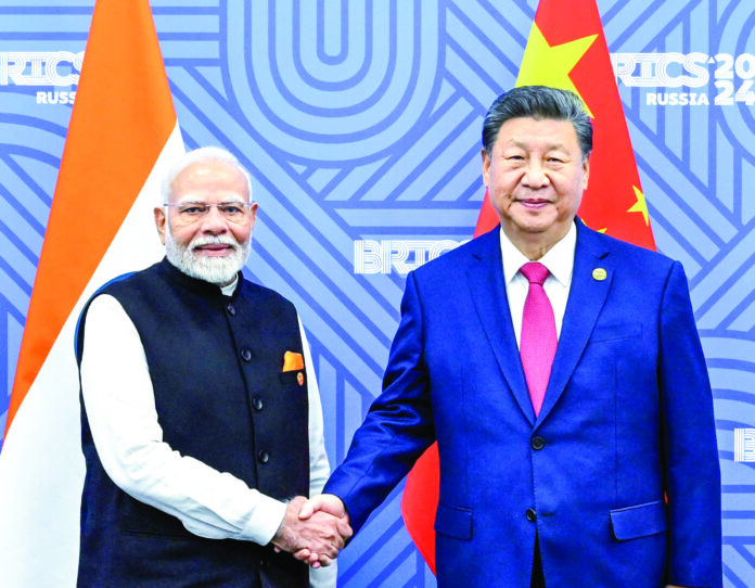 Prime Minister Narendra Modi meets Chinese President Xi Jinping on the sidelines of the BRICS Summit, in Kazan on October 23. ANI Prime Minister Narendra Modi meets Chinese President Xi Jinping on the sidelines of the BRICS Summit, in Kazan on October 23. ANI