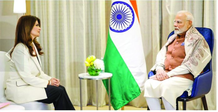 Prime Minister Narendra Modi in a conversation with local media in Kuwait on Saturday.