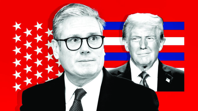 Britain’s Prime Minister Keir Starmer (in left) and the US President-elect Donald Trump (in right)