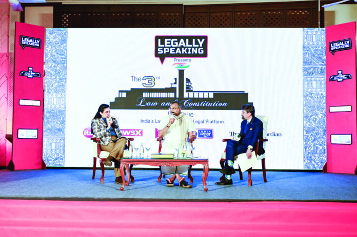 Lok Sabha member Karti Chidambaram at the Legally Speaking event on Frida in New Delhi.