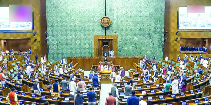 Proceeding of the Lok Sabha is underway during the Winter Session of Parliament, in New Delhi on Friday. ANI Proceeding of the Lok Sabha is underway during the Winter Session of Parliament, in New Delhi on Friday. ANI
