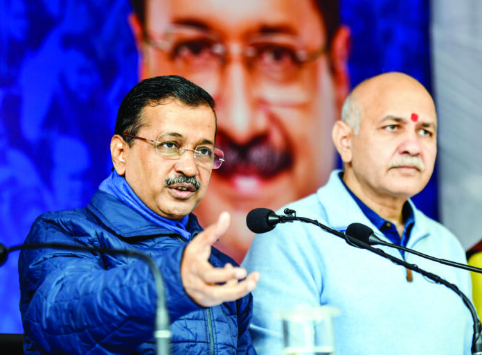 AAP National Convenor Arvind Kejriwal with party leader Manish Sisodia, addresses a press conference in New Delhi on Friday, December 6, 2024. AAP National Convenor Arvind Kejriwal with party leader Manish Sisodia, addresses a press conference in New Delhi on Friday, December 6, 2024.