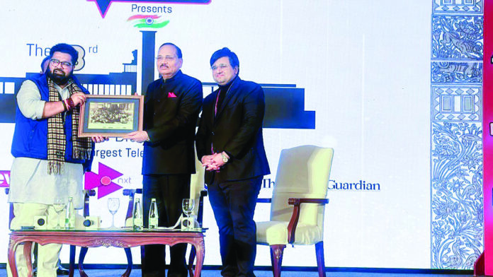 Rajya Sabha MP Kartikeya Sharma and Justice Surya Kant, sitting judge of the Supreme Court.