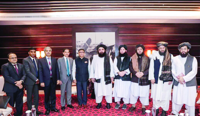 Foreign Secretary Vikram Misri meets Afghanistan Acting Foreign Minister Mawlawi Amir Khan Muttaqi, in Dubai on Wednesdday. ANI Foreign Secretary Vikram Misri meets Afghanistan Acting Foreign Minister Mawlawi Amir Khan Muttaqi, in Dubai on Wednesdday. ANI