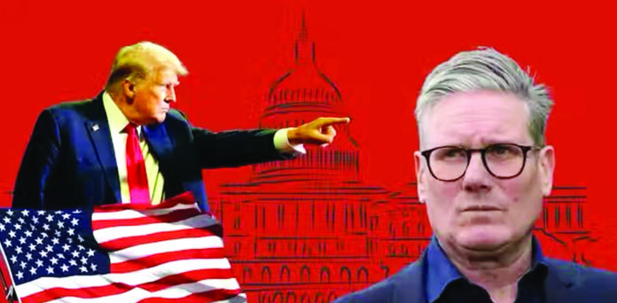 US President Donald Trump (Left) and UK Prime Minister Keir Starmer.