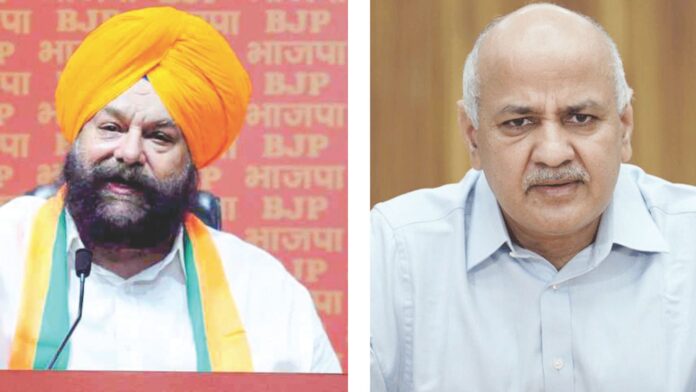 Former Jangpura MLA Tarwinder Singh Marwah, and former Delhi Deputy CM, Manish Sisodia.