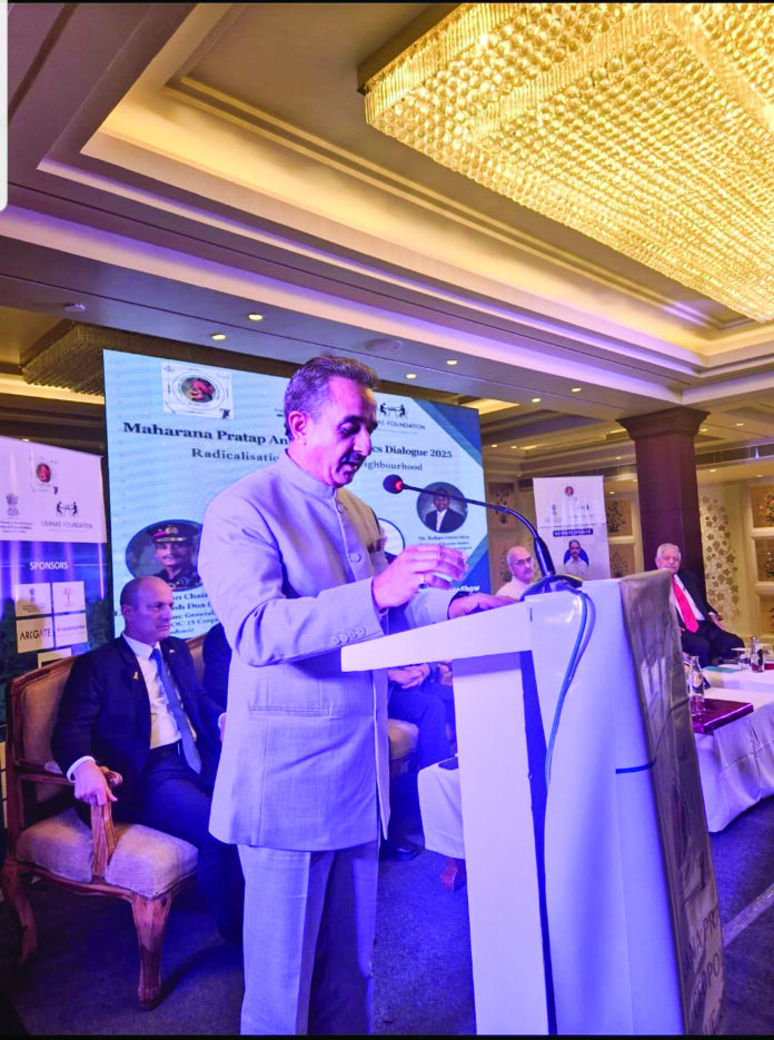 Union Minister of State for External Affairs K.V. Singh delivers the keynote speech at the Maharana Pratap Annual Geopolitics Dialogue 2025 in Jaipur. Union Minister of State for External Affairs K.V. Singh delivers the keynote speech at the Maharana Pratap Annual Geopolitics Dialogue 2025 in Jaipur.