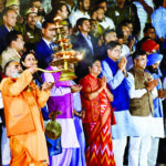 Delhi CM Rekha Gupta attends Yamuna Aarti at Vasudev Ghat