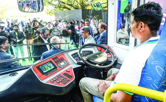 An electric bus in Delhi. ANI
