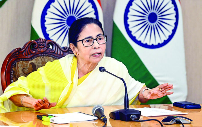 West Bengal Chief Minister Mamata Banerjee addresses a press conference, in Kolkata, on March 20. ANI West Bengal Chief Minister Mamata Banerjee addresses a press conference, in Kolkata, on March 20. ANI