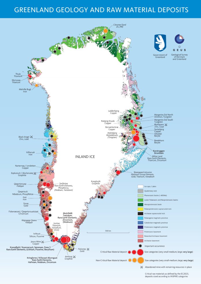 Mineral deposits in Greenland. Courtesy: Government of Greenland