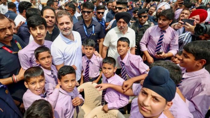 Everything will go back to normal, work hard, play hard Everything will go back to normal, work hard, play hard: Rahul advice to students in Poonch