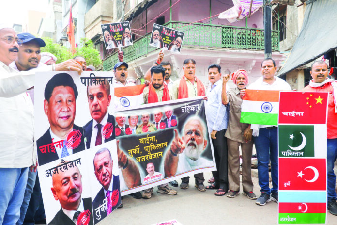 BJP supporters pitches against Turkish, Pakistani, Azerbaijani and Chinese goods