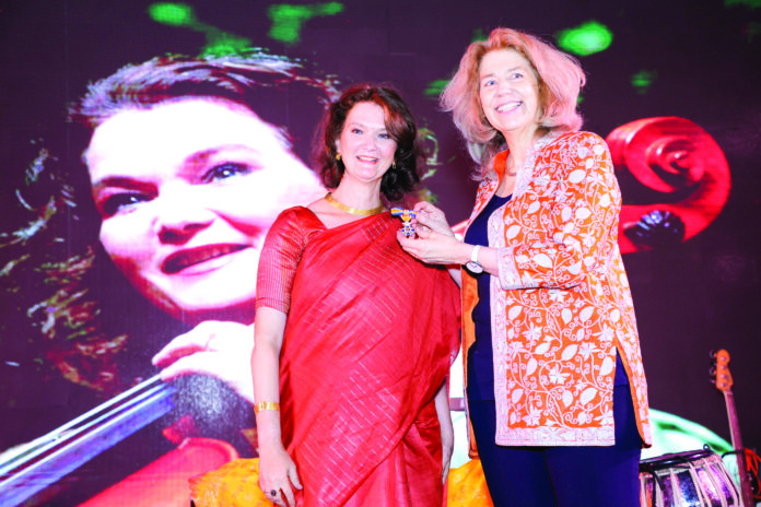 Saskia Rao-de Haas (left) with Ambassador Marissa Gerards