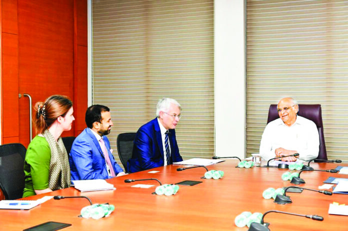 Finnish Ambassador Lähdevirta and the recently appointed Honorary Consul Kulin Lalbhai during a a meeting with Chief Minister of Gujarat, Bhupendrabhai Patel. Finnish Ambassador Lähdevirta and the recently appointed Honorary Consul Kulin Lalbhai during a a meeting with Chief Minister of Gujarat, Bhupendrabhai Patel.