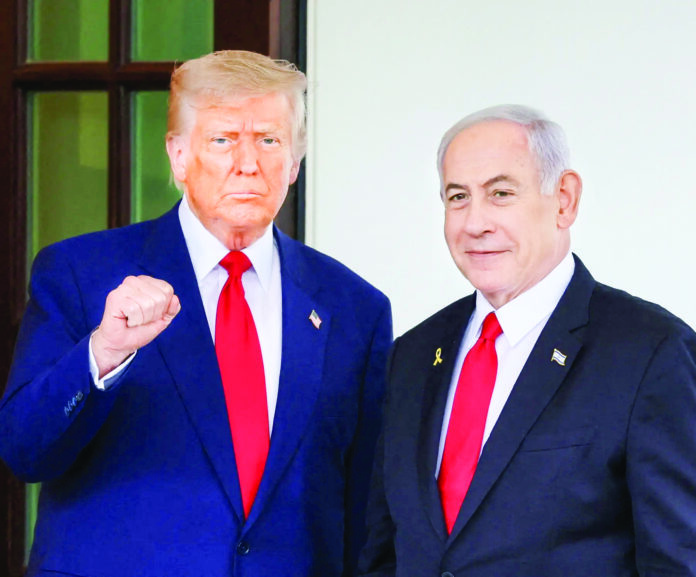 US President Donald Trump and Israel Prime Minister Benjamin Netanyahu. File Photo
