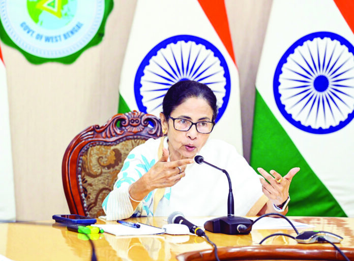 West Bengal Chief Minister Mamata Banerjee addresses a press conference on various issues, at CM’s office in Kolkata on May 29. ANI West Bengal Chief Minister Mamata Banerjee addresses a press conference on various issues, at CM’s office in Kolkata on May 29. ANI