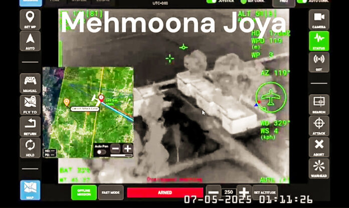 A 9 May photo of Mehmoona Joya terrorist camp, a key training centre of Hizbul Mujahideen being destroyed by India’s precision missile strikes, carried out under Operation Sindoor recently, in Sialkot. ANI A 9 May photo of Mehmoona Joya terrorist camp, a key training centre of Hizbul Mujahideen being destroyed by India’s precision missile strikes, carried out under Operation Sindoor recently, in Sialkot. ANI
